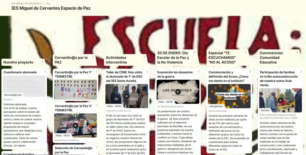 Padlet Escuela de Paz