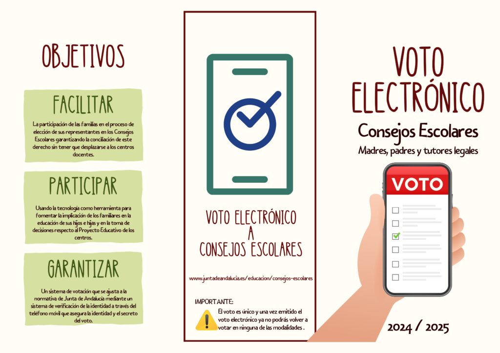 Folleto tríptico voto telemático